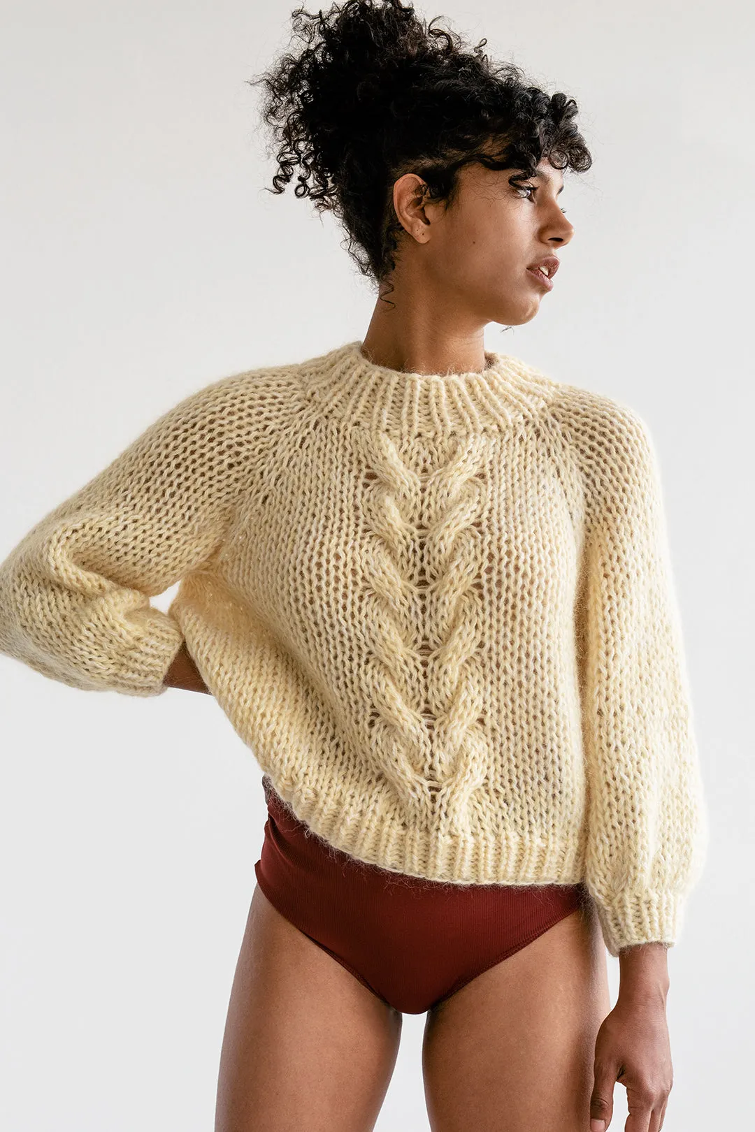 Mohair Chunky Braid Sweater