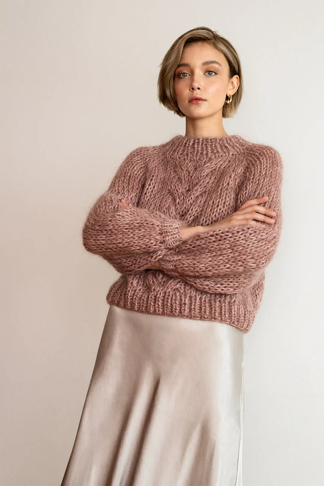 Mohair Chunky Braid Sweater