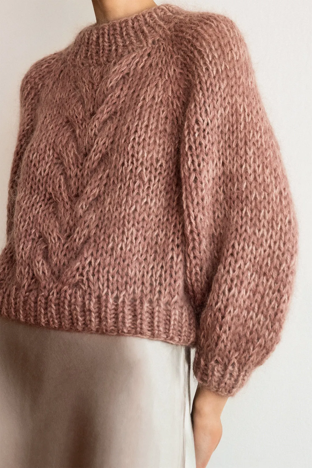 Mohair Chunky Braid Sweater