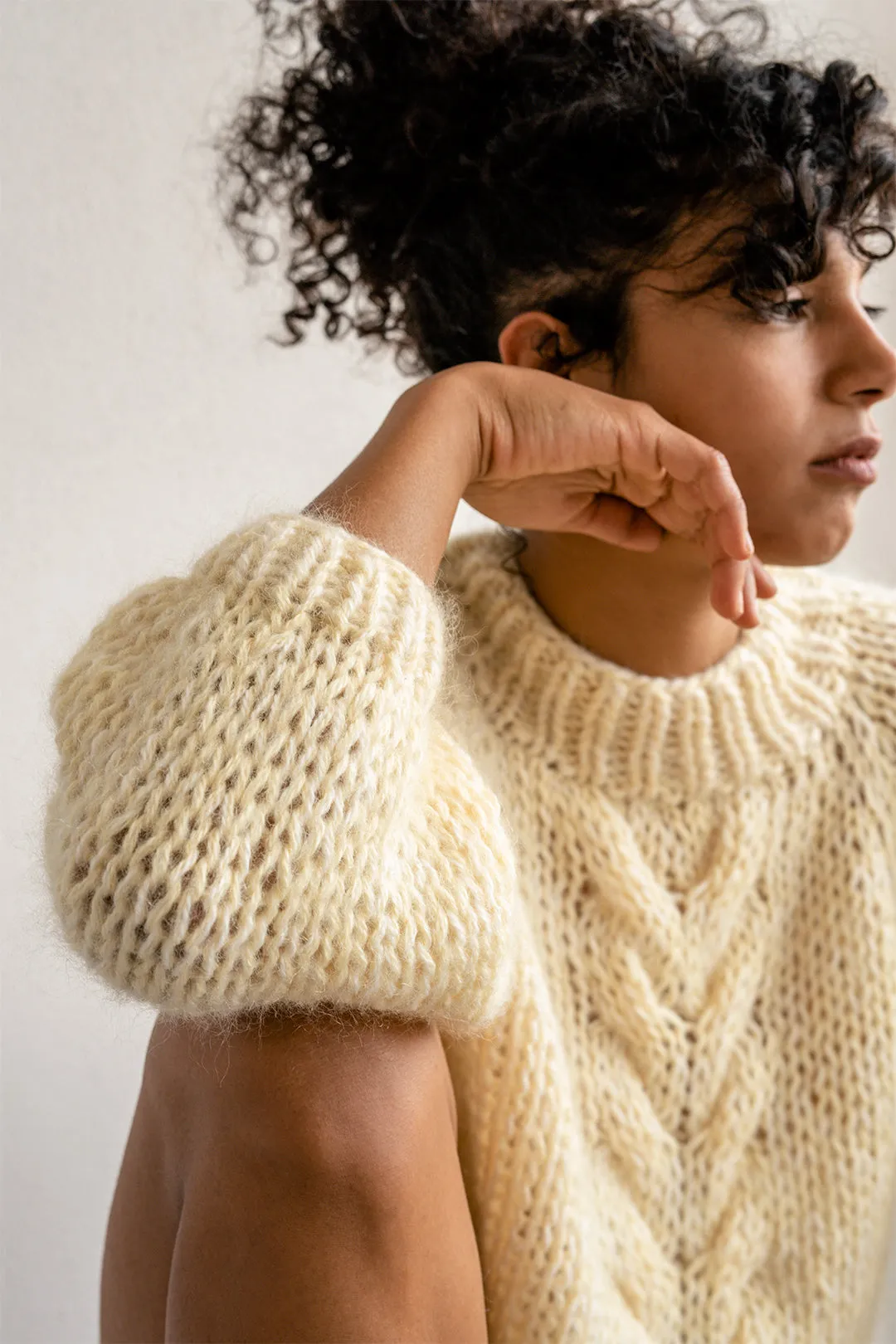 Mohair Chunky Braid Sweater