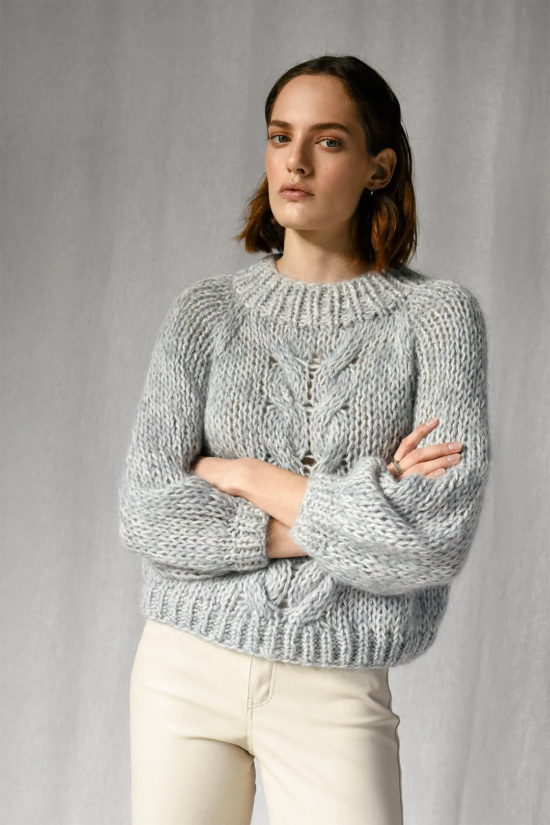 Mohair Chunky Braid Sweater