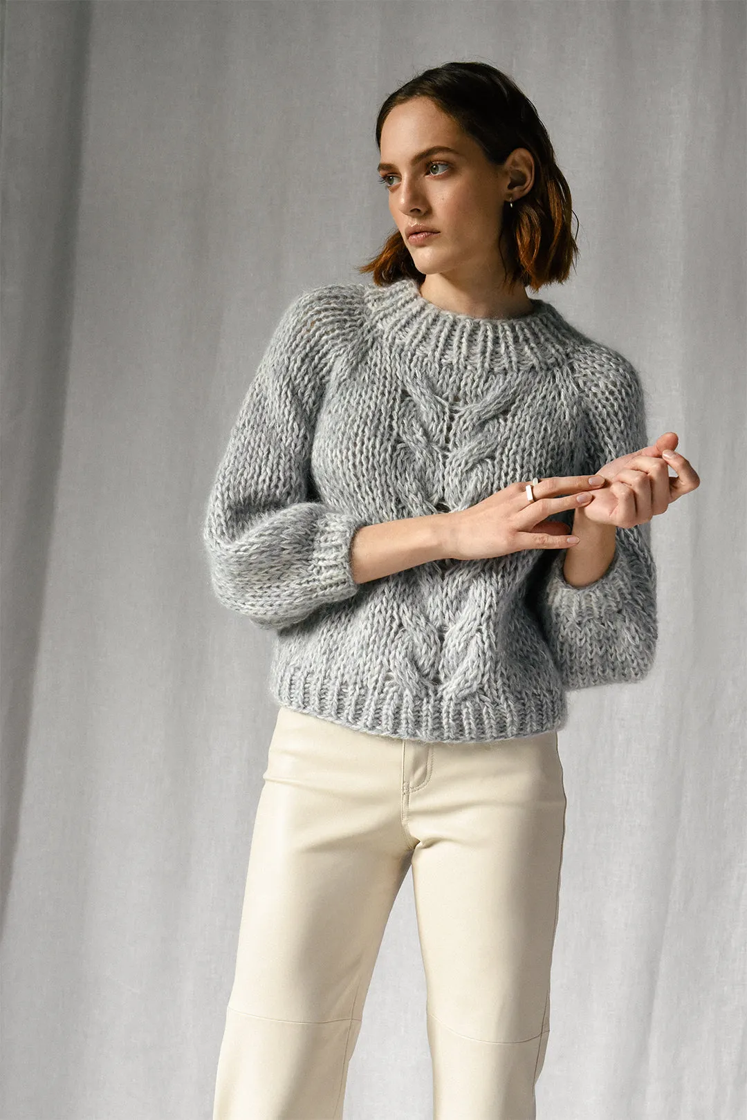 Mohair Chunky Braid Sweater