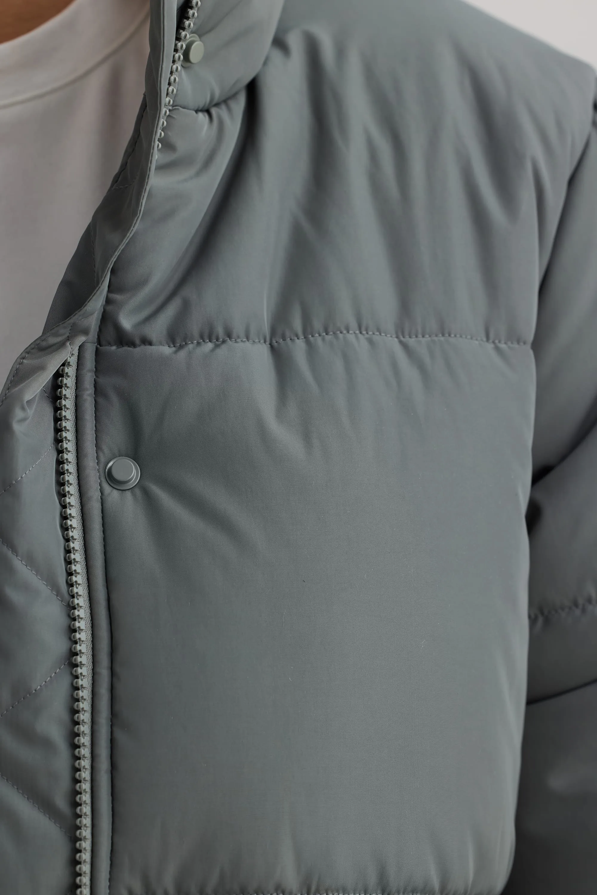 Monty Longline Puffer Jacket Eucalyptus