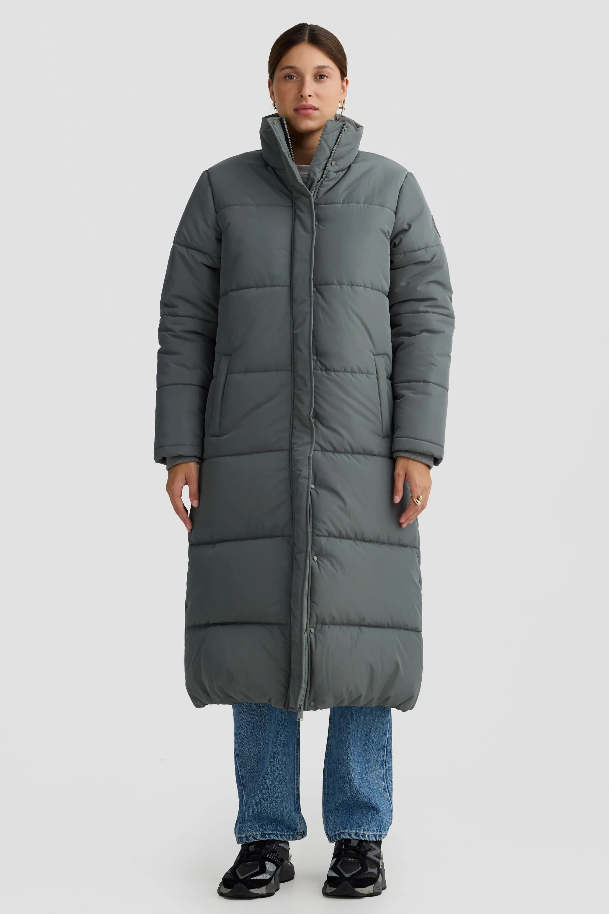 Monty Longline Puffer Jacket Eucalyptus