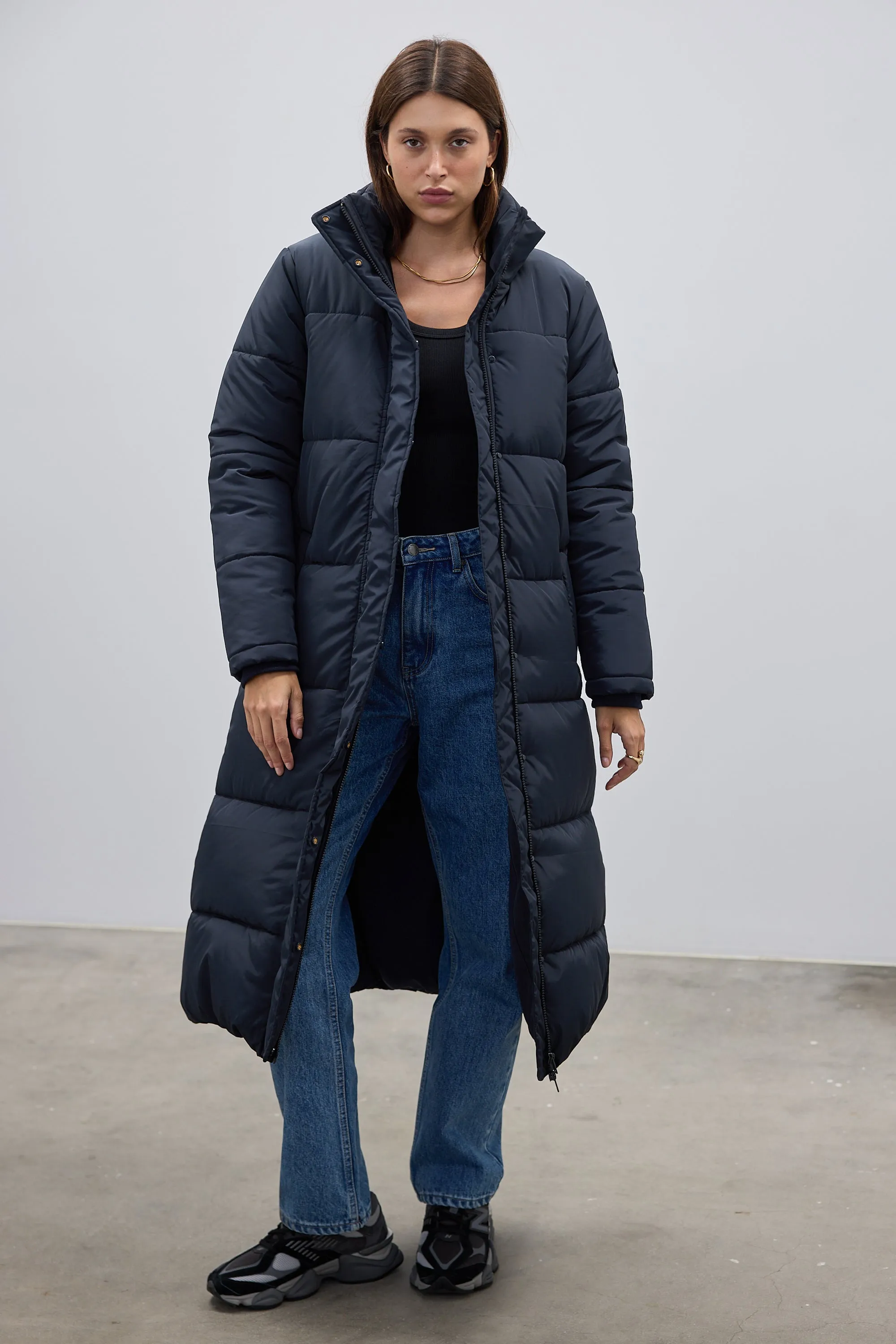 Monty Longline Puffer Jacket French Navy