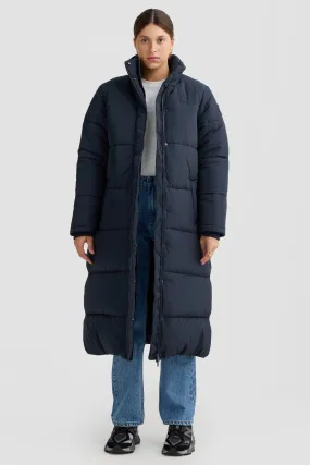 Monty Longline Puffer Jacket French Navy