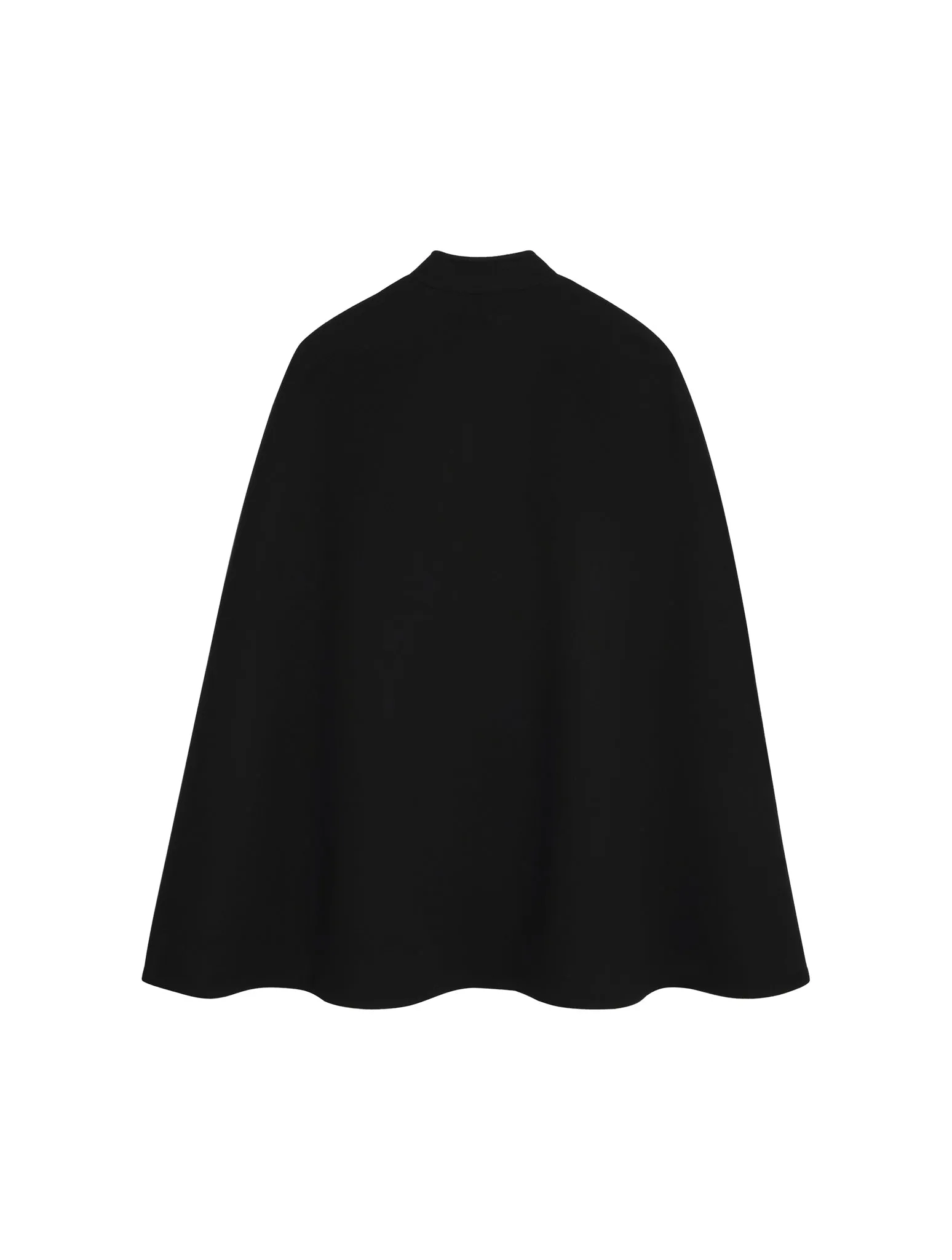 Officer cape in wool cloth and cashmere