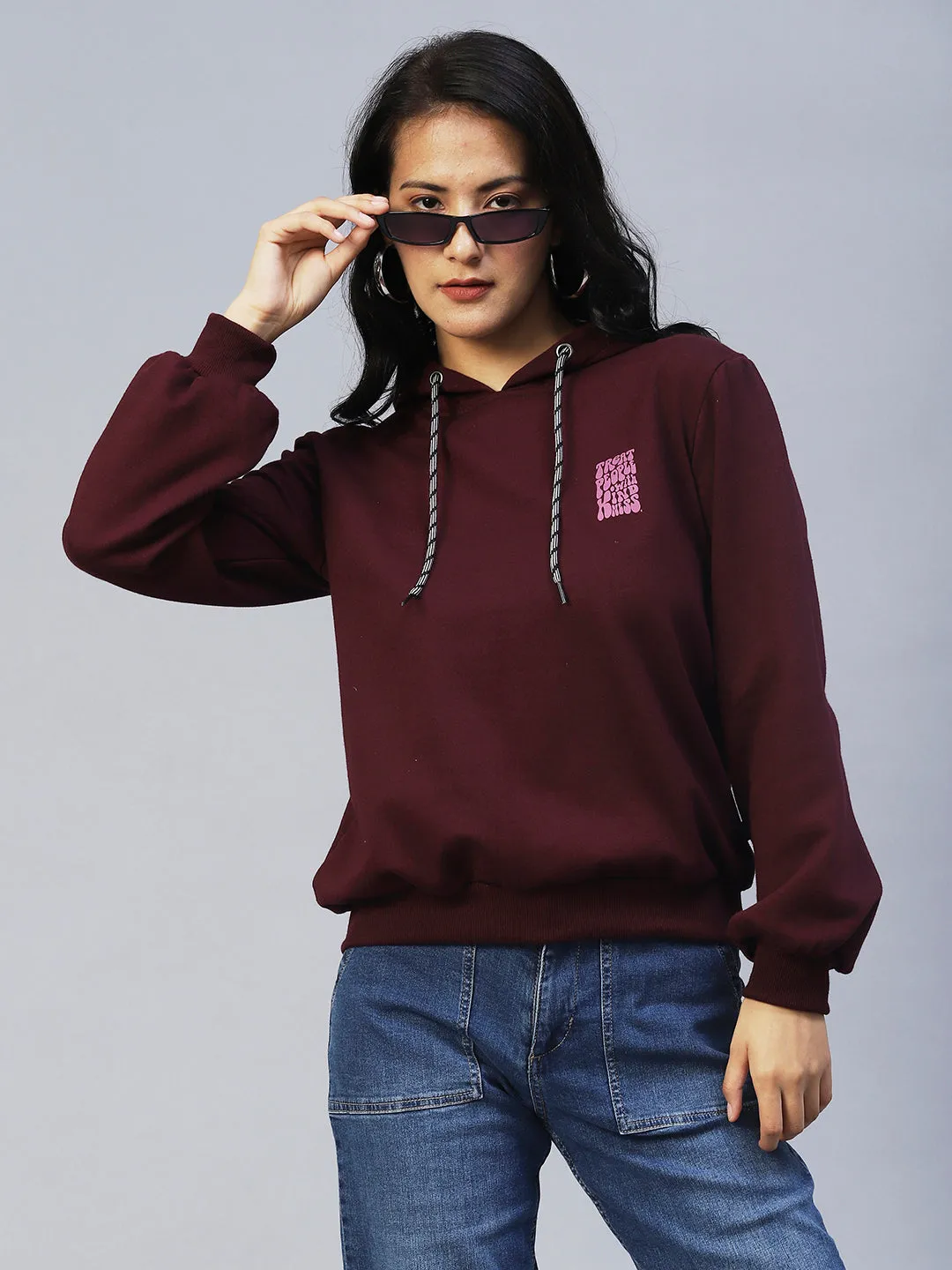 Oversized Fleece Hooded Sweatshirt