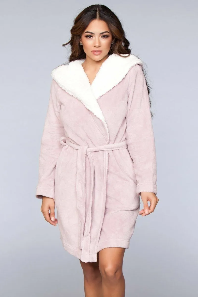 Plush Fleece Hooded Robe