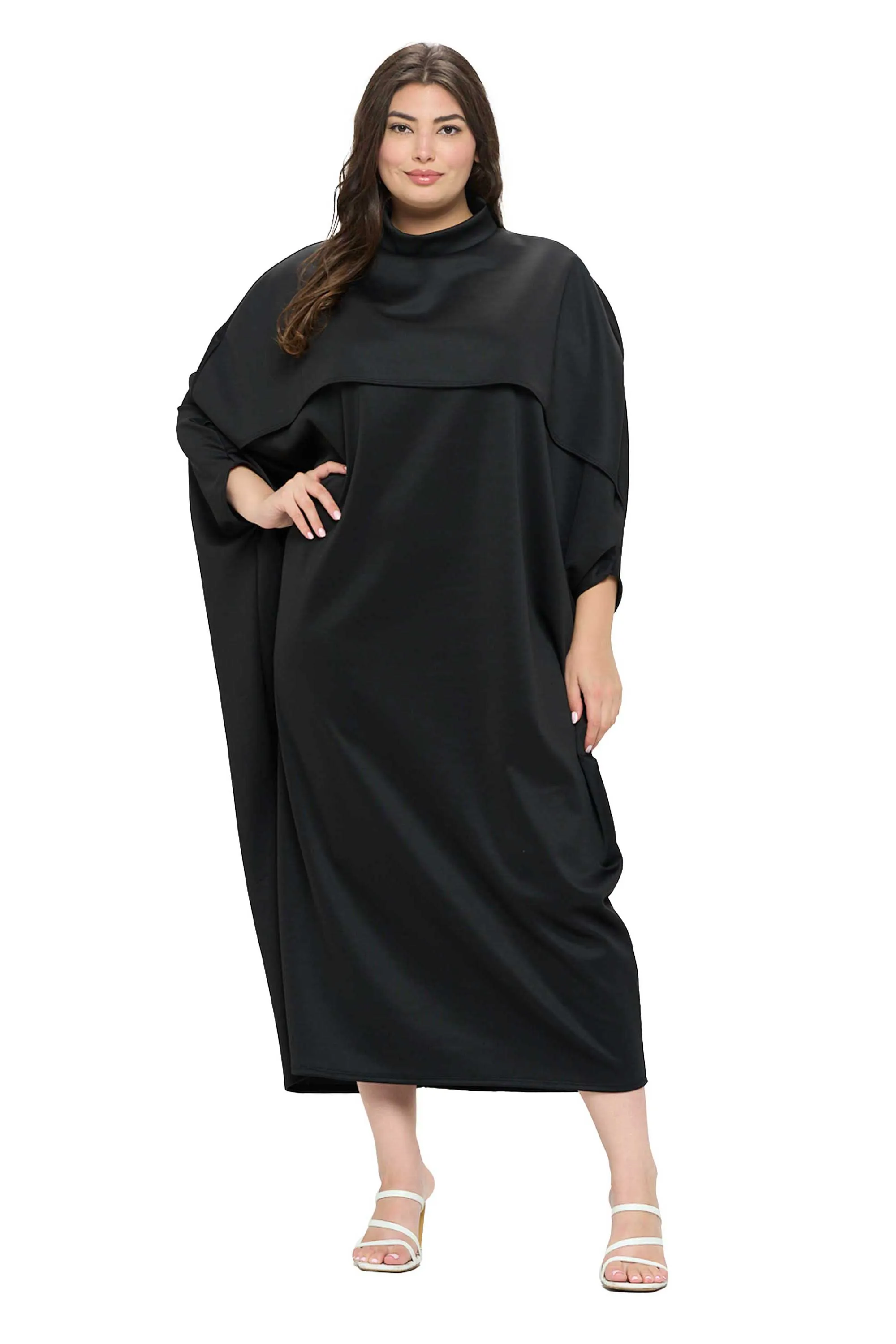 Potter Cape Kaftan Midi Dress