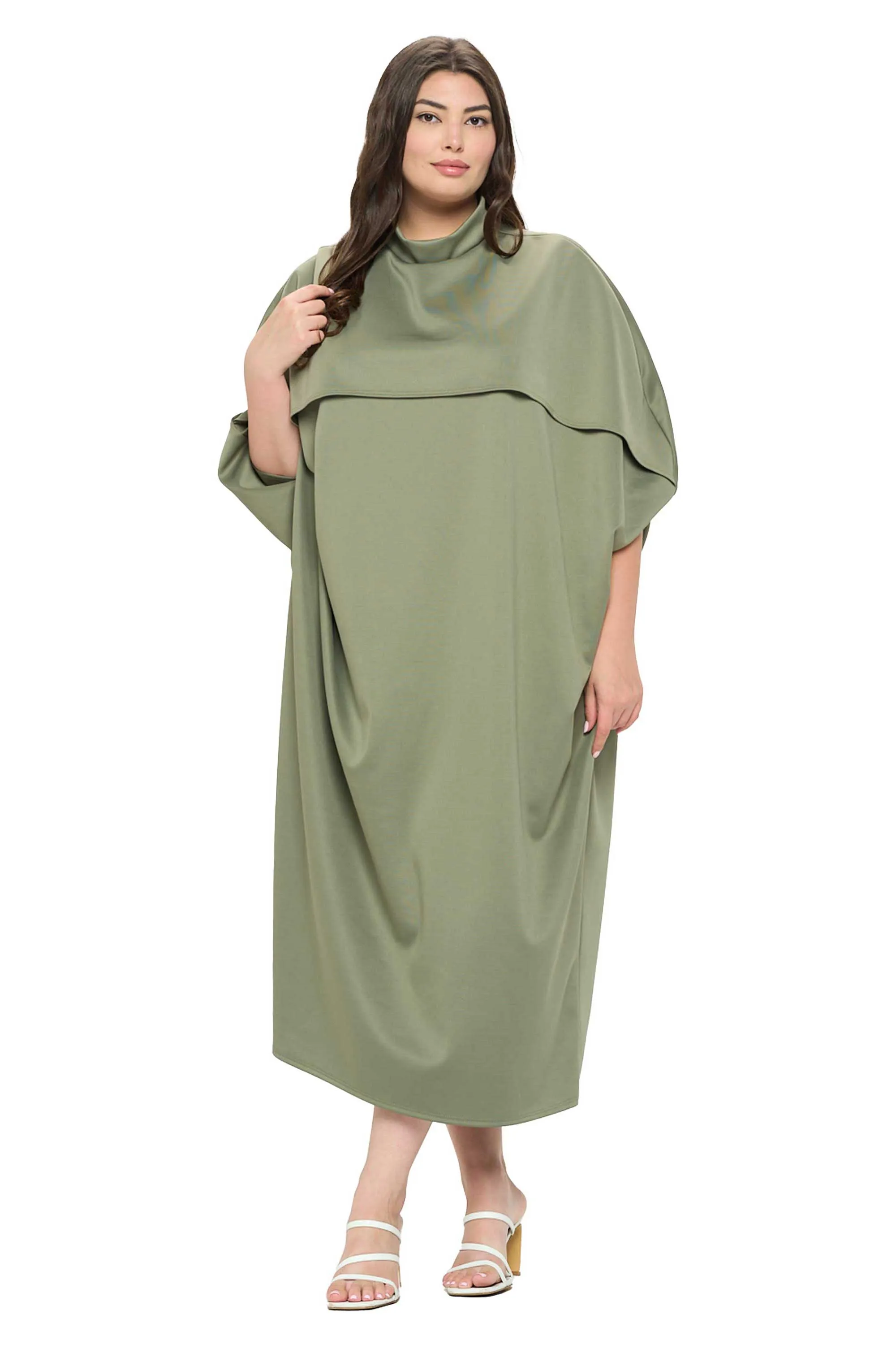 Potter Cape Kaftan Midi Dress