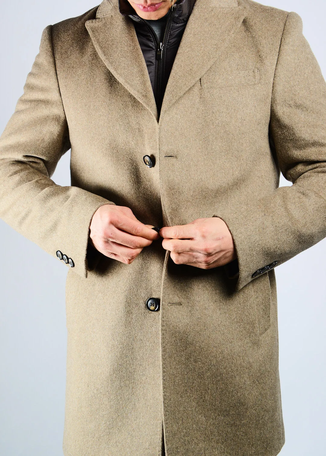 Stylish Preston Heathered Coat with Brushed Finish