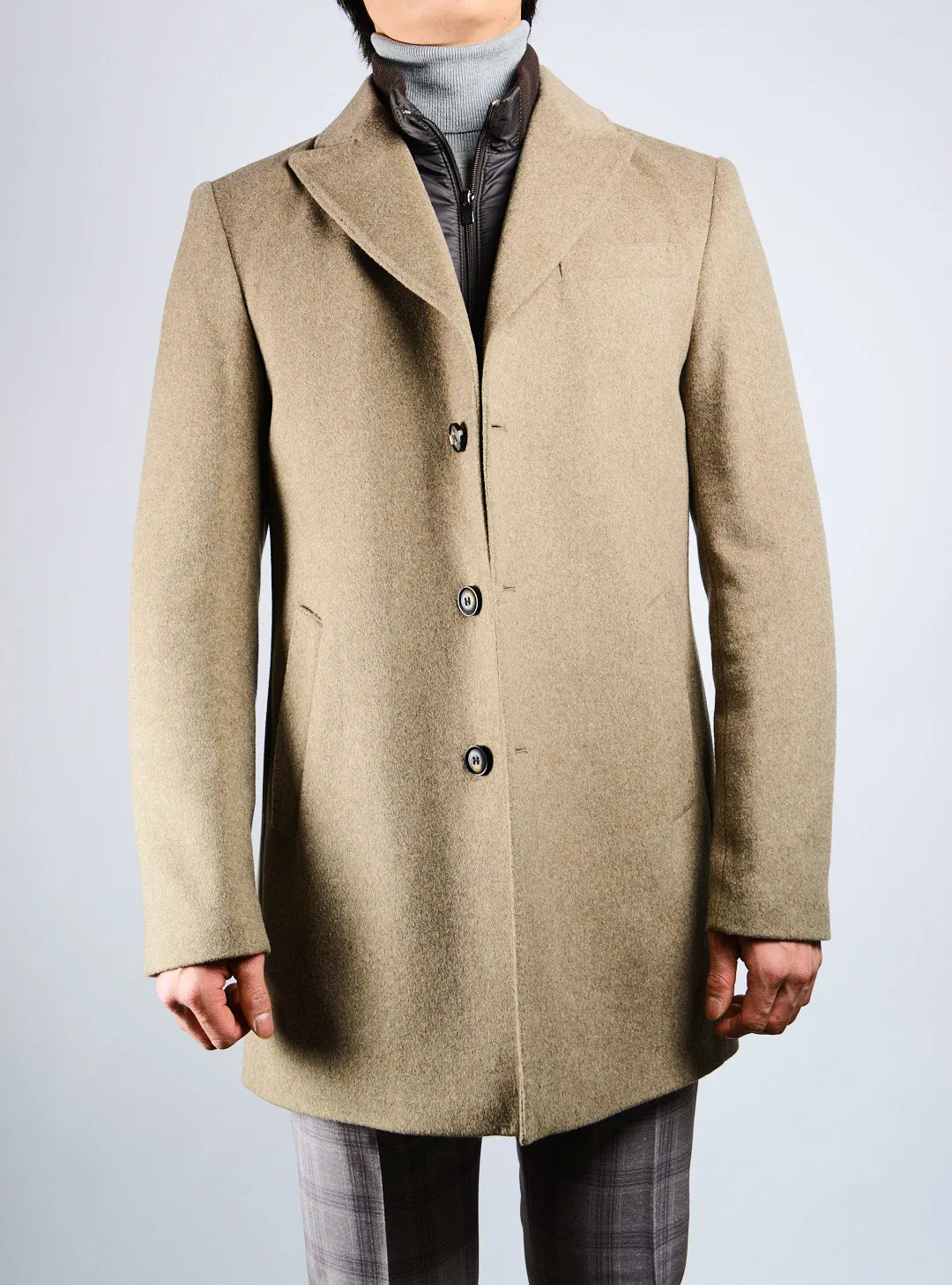 Stylish Preston Heathered Coat with Brushed Finish