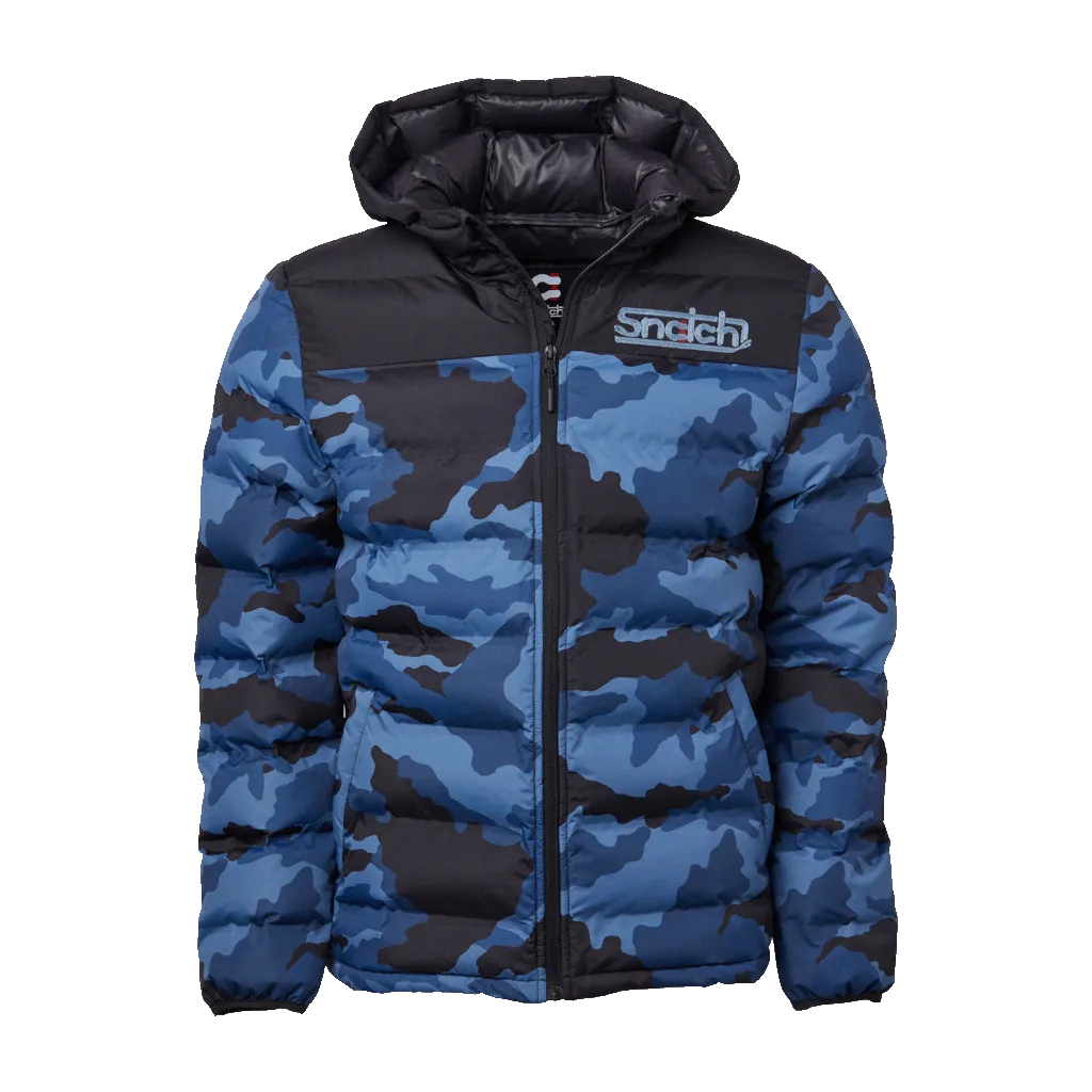 Puffer Jacket Wide Camo Petrol