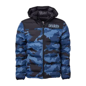 Puffer Jacket Wide Camo Petrol