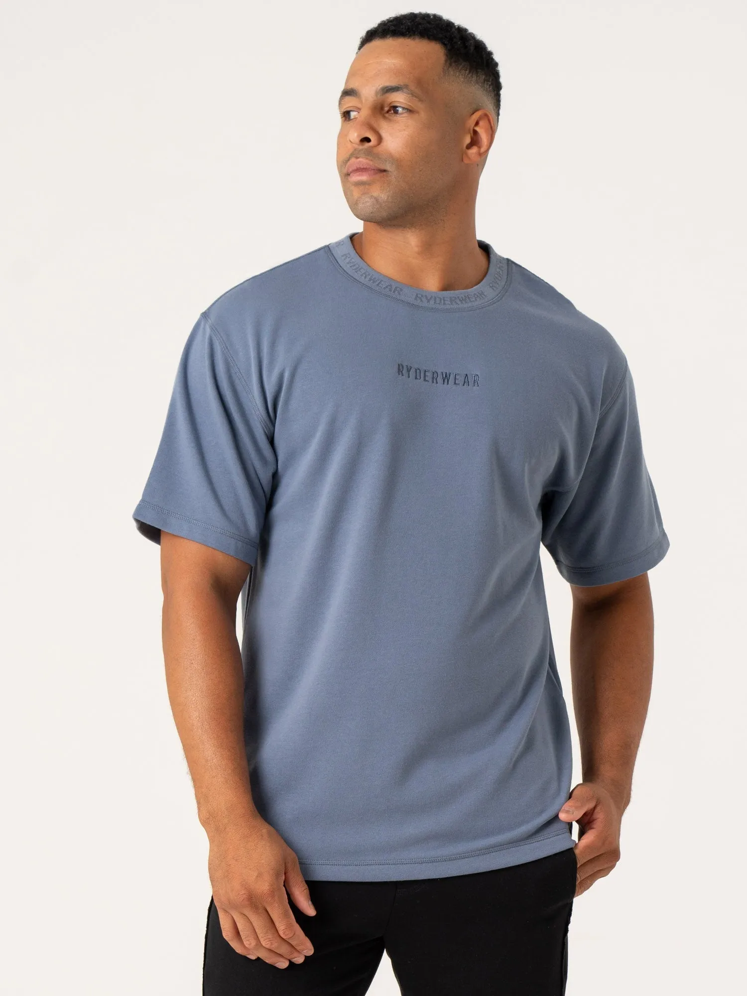 Pursuit Fleece T-Shirt - Denim Blue