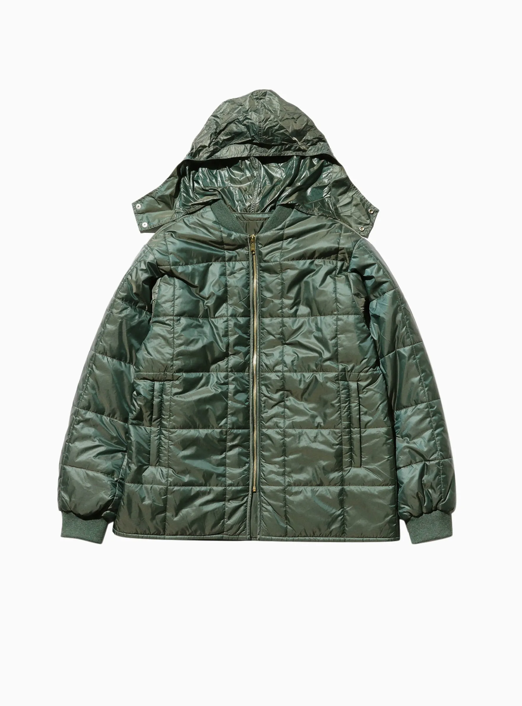 Reversible Ripstop Puffer Jacket Green