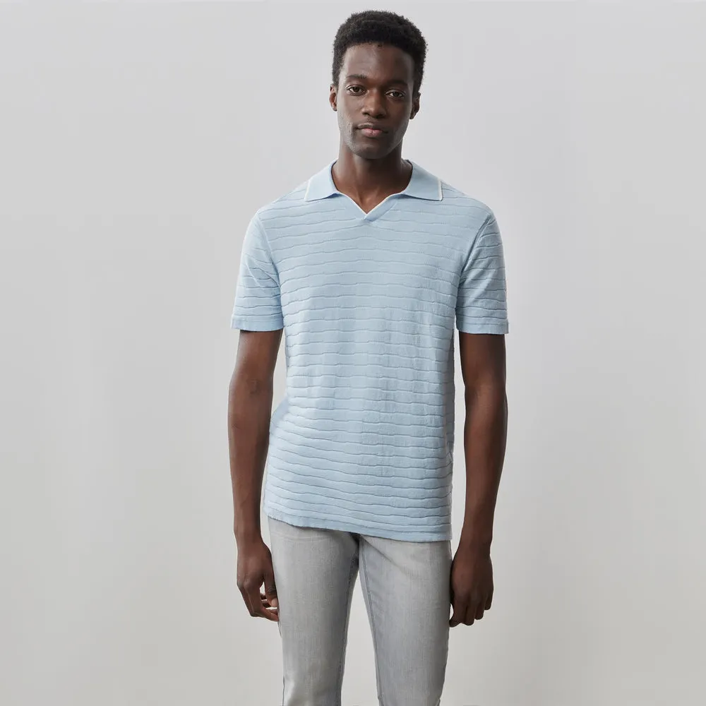 Robert Barakett Strato Open Collar Sweater Polo