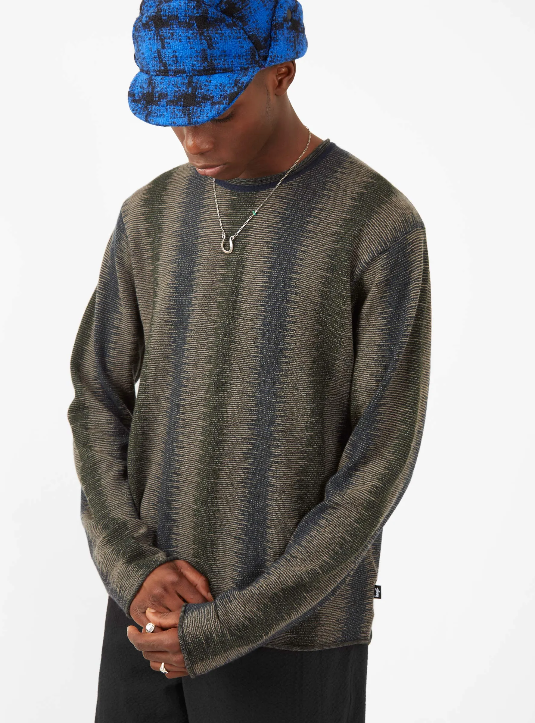 Olive Shadow Stripe Sweater - Enhanced Title