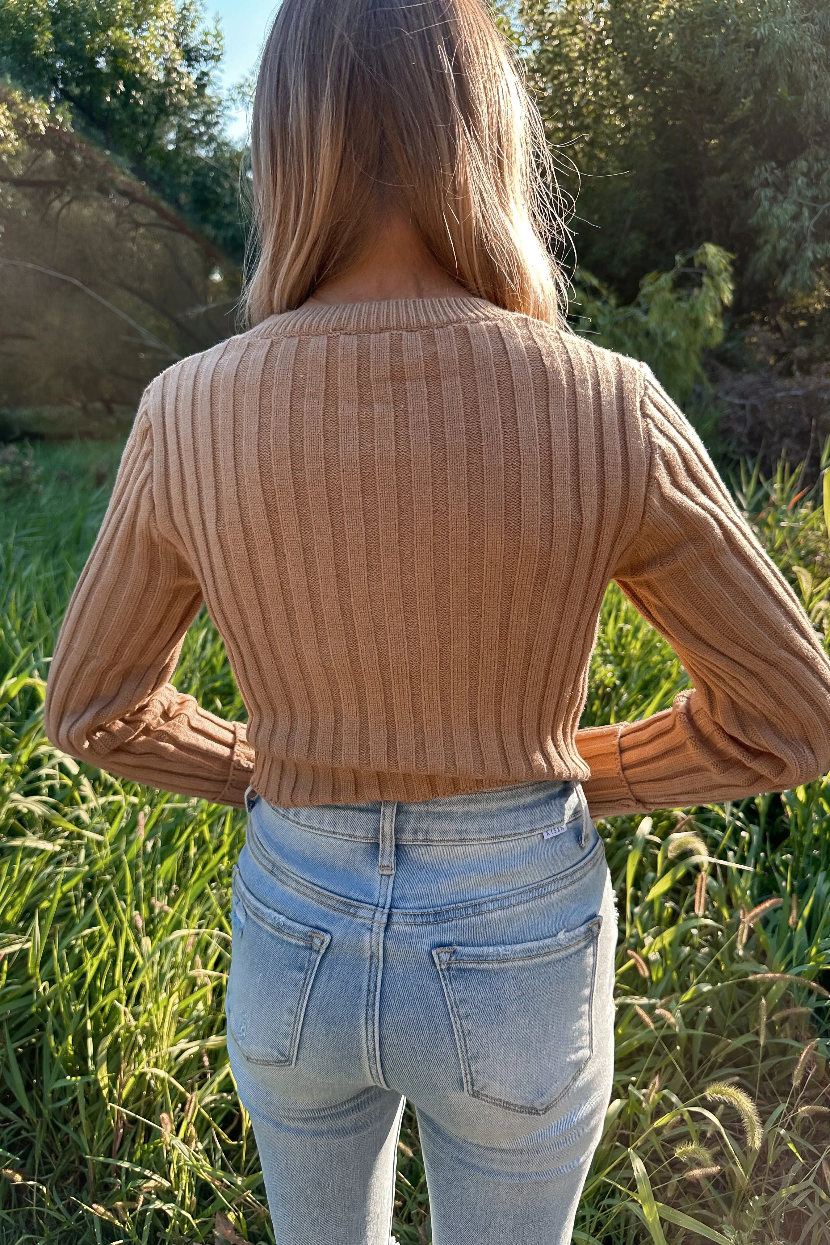 Cozy Tan Sweater Weather Top – Lightweight Knit for Effortless Style