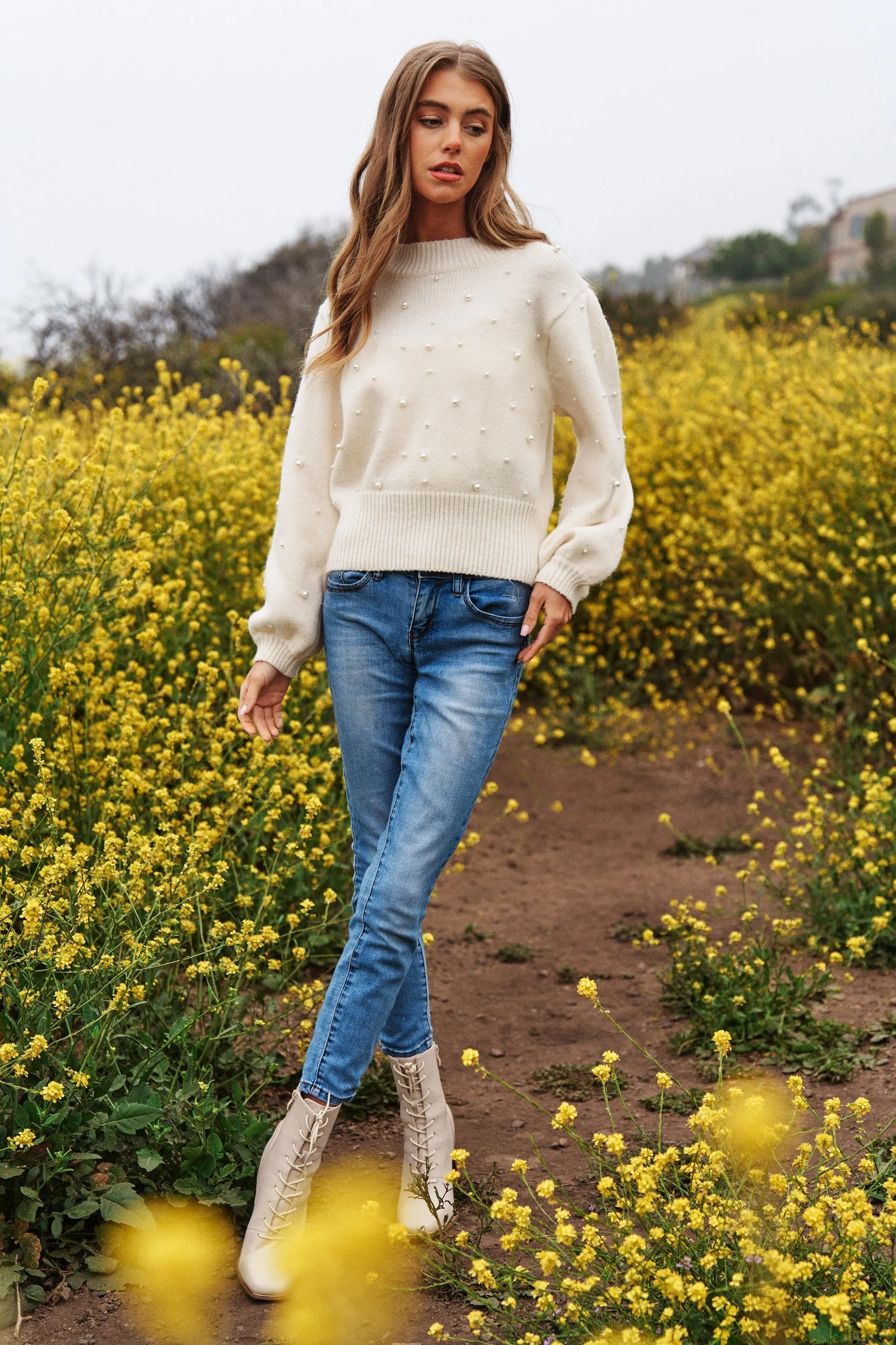 The Ellie Pearl Sweater