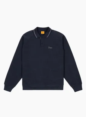 Mens Navy Wave Rugby Sweater - Classic Fit, Comfortable Knit, Ideal for Casual Wear