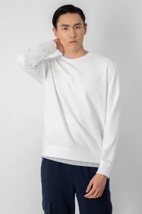 Soft White Fleece Sweatshirt