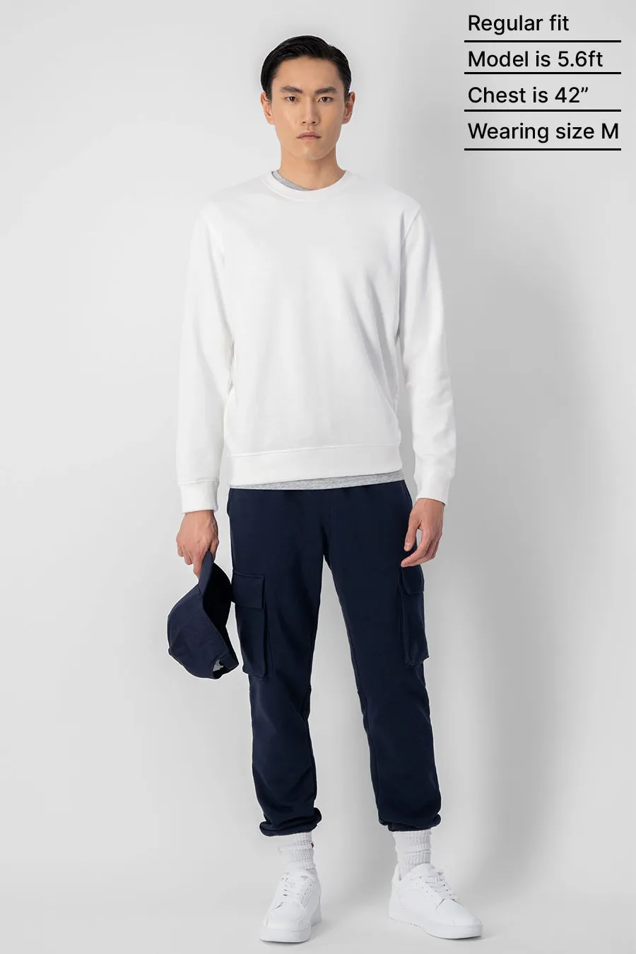 Soft White Fleece Sweatshirt