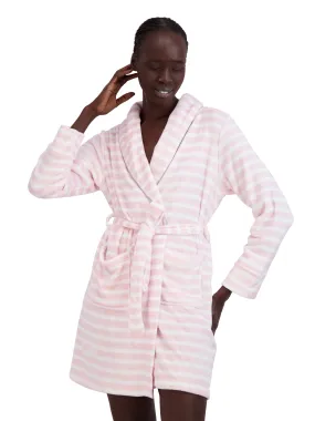 Women's Striped Fleece "LOVE" Robe