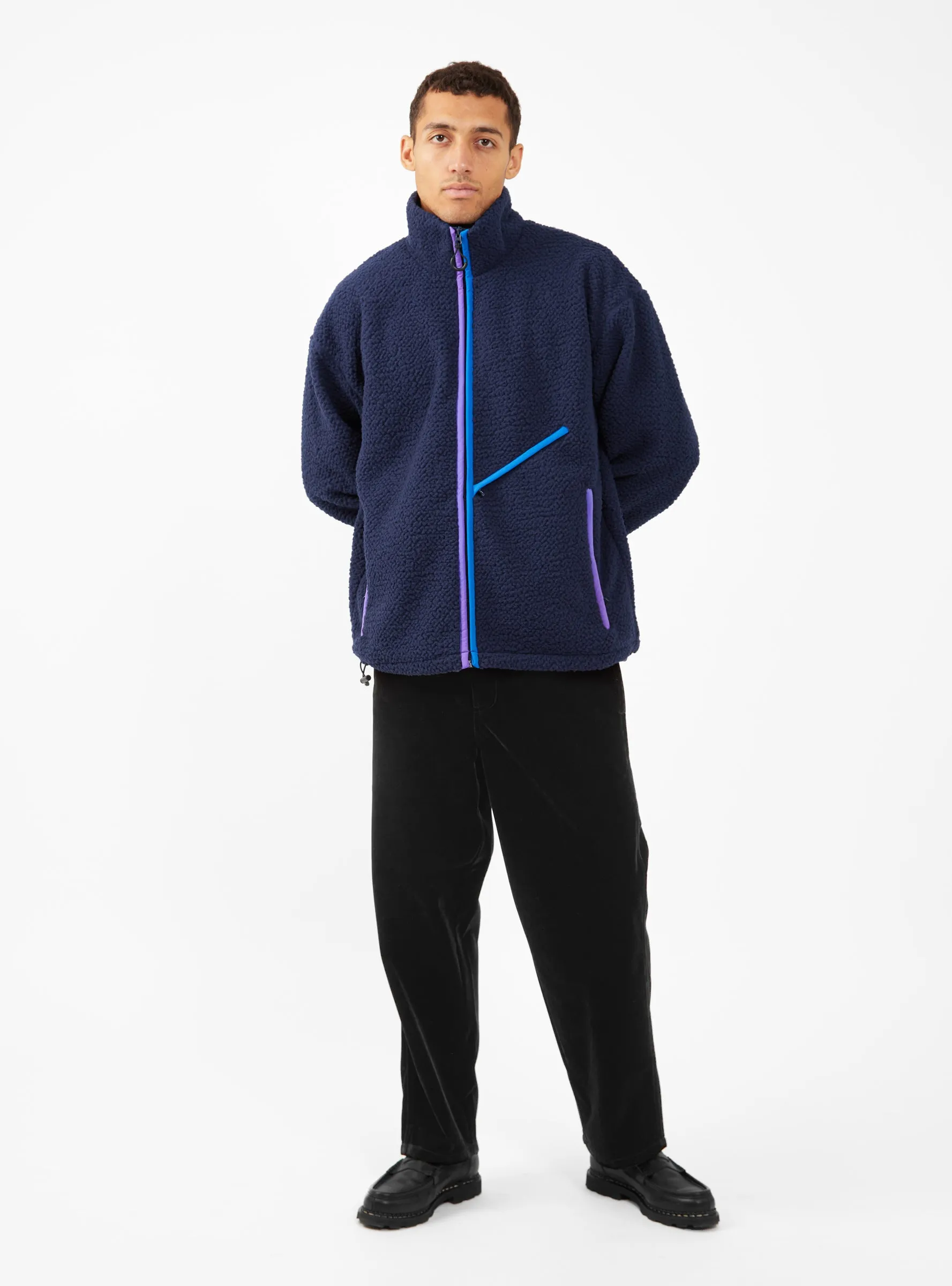 Zip Up Fleece Navy